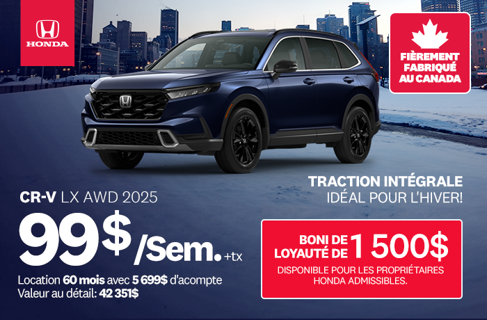 Bannière de Promotion CR-V 2025